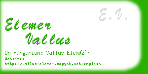 elemer vallus business card